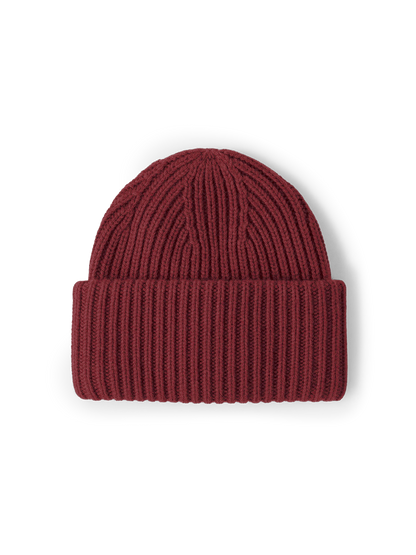Veronica Beard | Wool-Cashmere Beanie in Burgundy Burgundy
