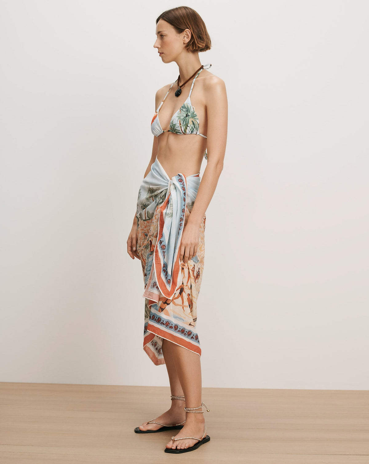 Veronica Beard | Beasley Pareo in Sand Multi Sand Multi