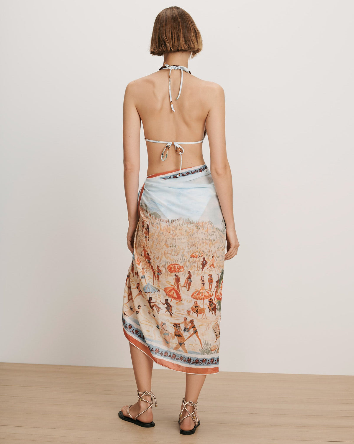 Veronica Beard | Beasley Pareo in Sand Multi Sand Multi