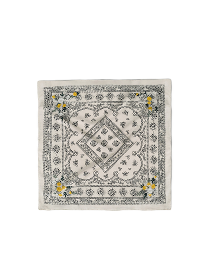 Veronica Beard | Embroidered Bandana in Ecru/Navy Ecru/Navy