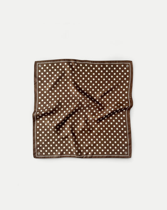 Veronica Beard | Silk Polka Dot Scarf in Brown Brown