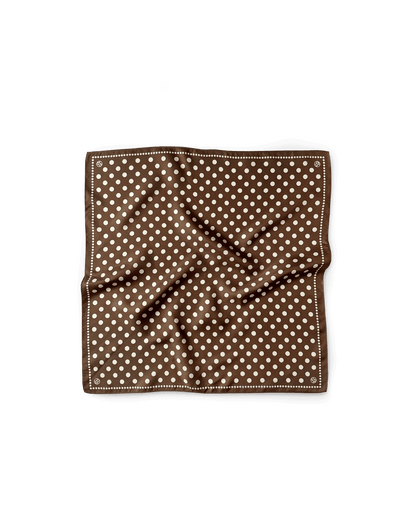 Veronica Beard | Silk Polka Dot Scarf in Brown Brown