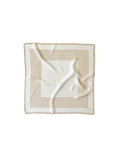 Veronica Beard | Silk Striped Scarf in White Sand White Sand