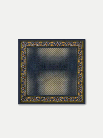Veronica Beard | Sava Silk-Blend Scarf in Heritage Navy Multi Heritage Navy Multi