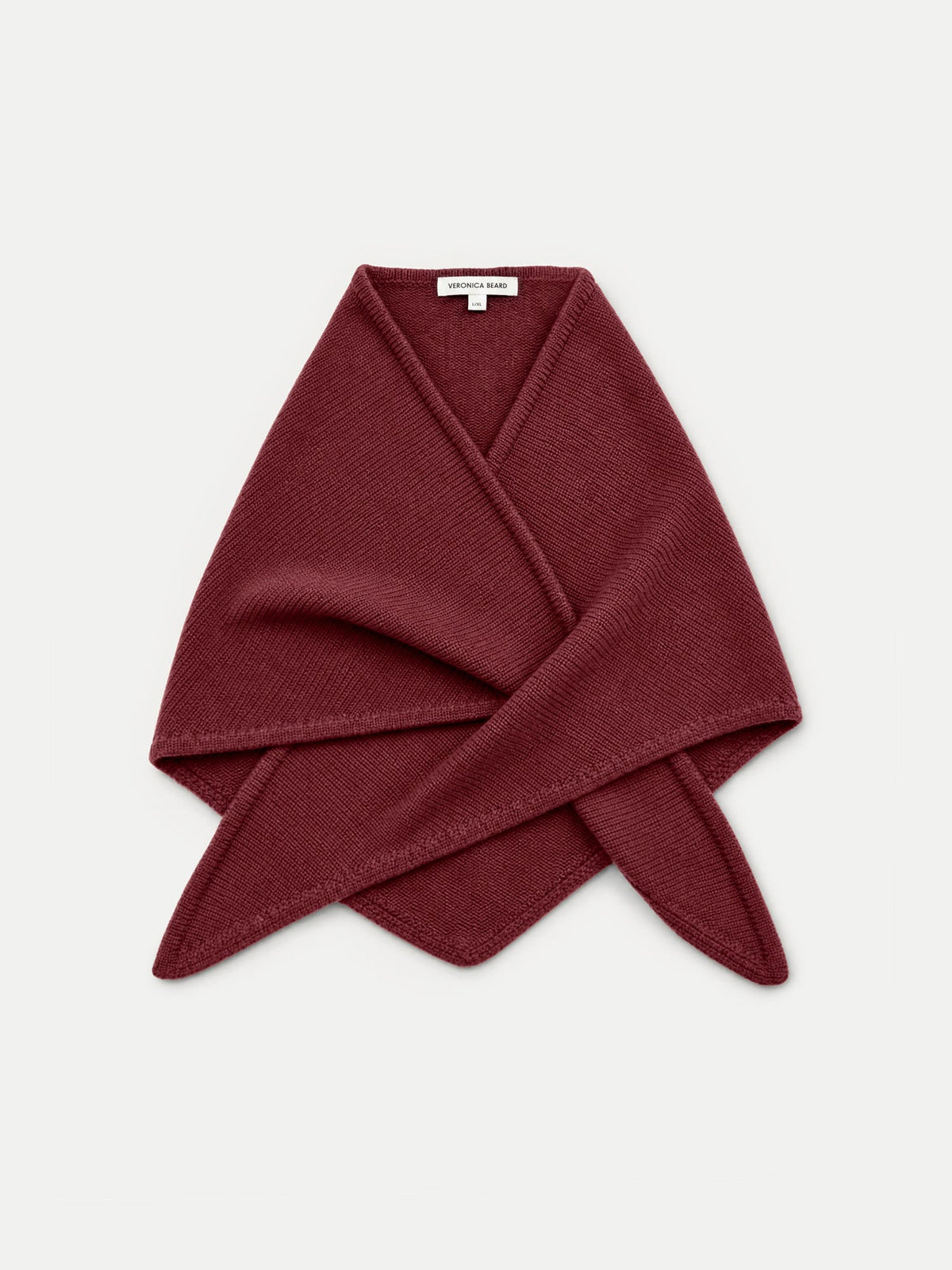 Veronica Beard | Drezel Merino Wool-Cashmere Scarf in Burgundy Burgundy