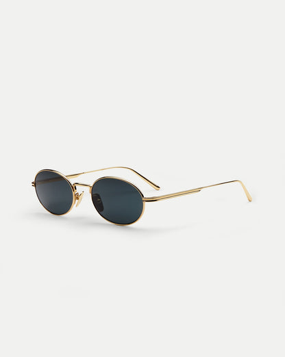 Veronica Beard | CC Titan Oval Sunglasses in Gold Gold