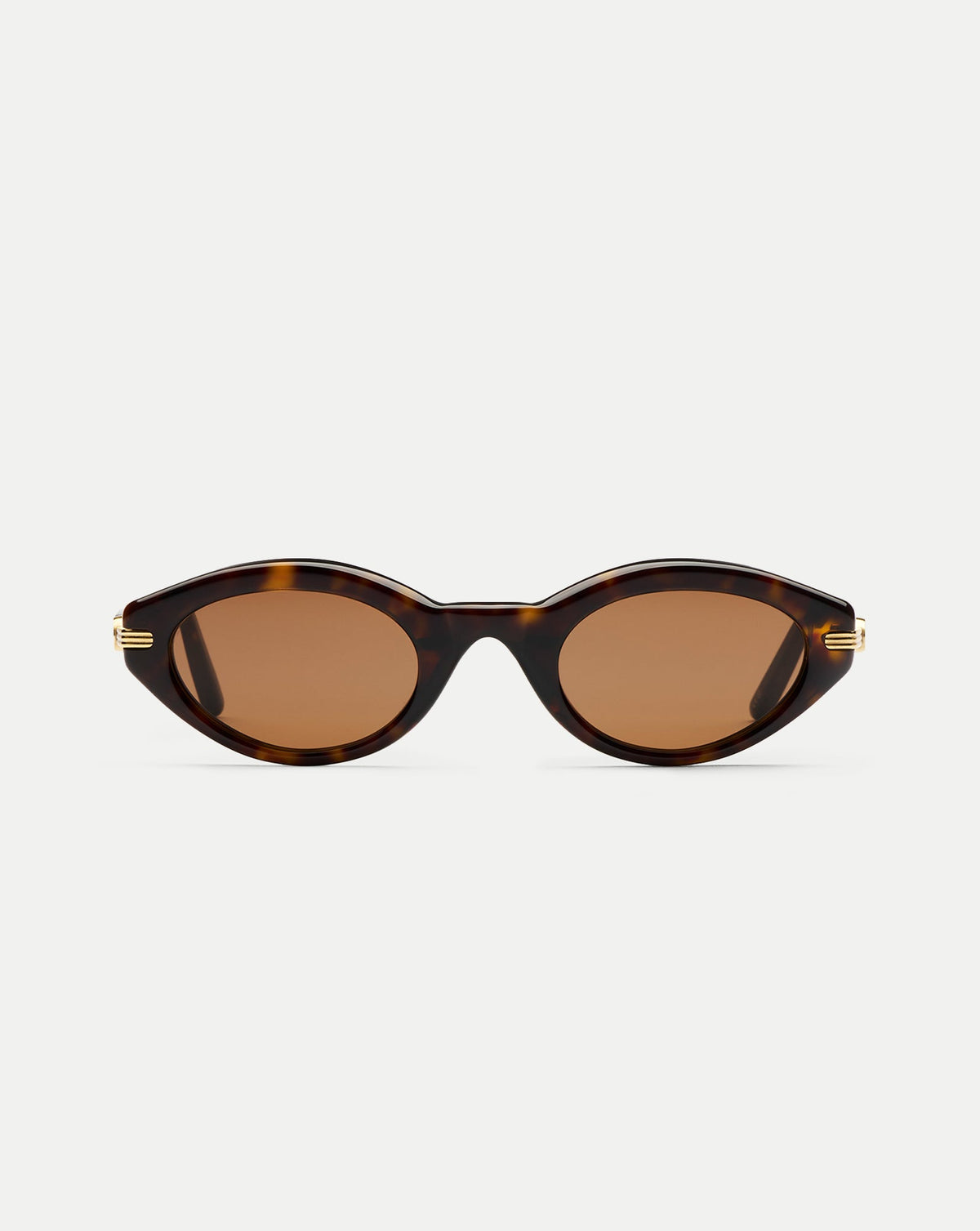 Veronica Beard | Lou Oval Sunglasses in Brown Mix Brown Mix