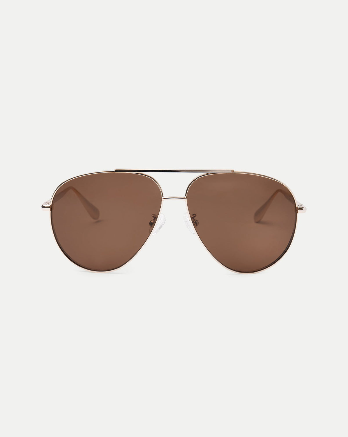 Veronica Beard | The Flare Aviator Sunglasses in Dark Brown Dark Brown