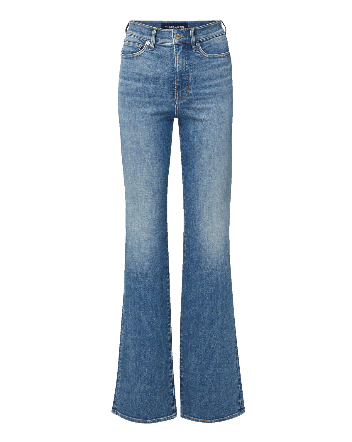 Veronica Beard | Crosbie Slim Wide-Leg Jean in Washed Blue Memory Lane