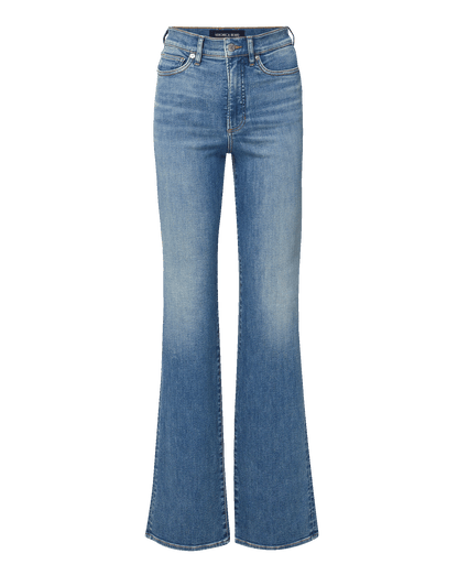 Veronica Beard | Crosbie Slim Wide-Leg Jean in Washed Blue Memory Lane