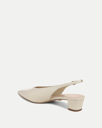 Veronica Beard | Pamela Slingback Heel in Limestone Ivory Limestone Ivory