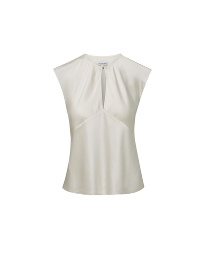 Veronica Beard | Sparrow Silk-Blend Blouse in Dove White Dove White