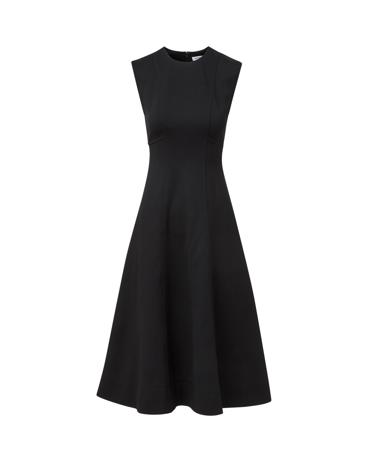 Veronica Beard | Dulce A-Line Cap Sleeve Midi Dress in Black Black