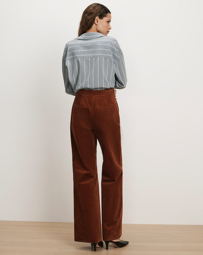 Veronica Beard | Draymond Striped Shirt in Blue River Multi Blue River Multi