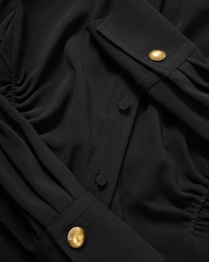 Veronica Beard | Shiloh Mini Shirtdress in Black Black