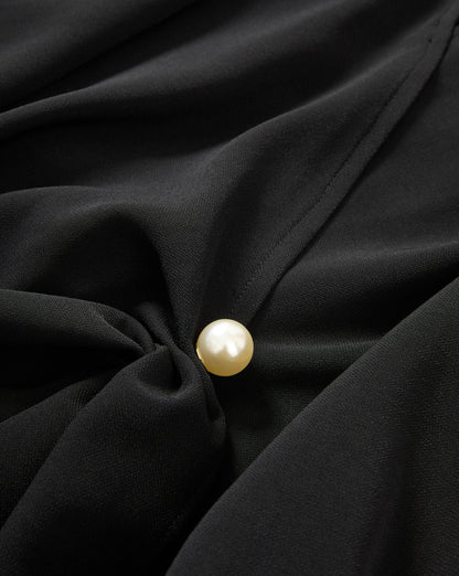 Veronica Beard | Drew Brooch Blouse in Black Black