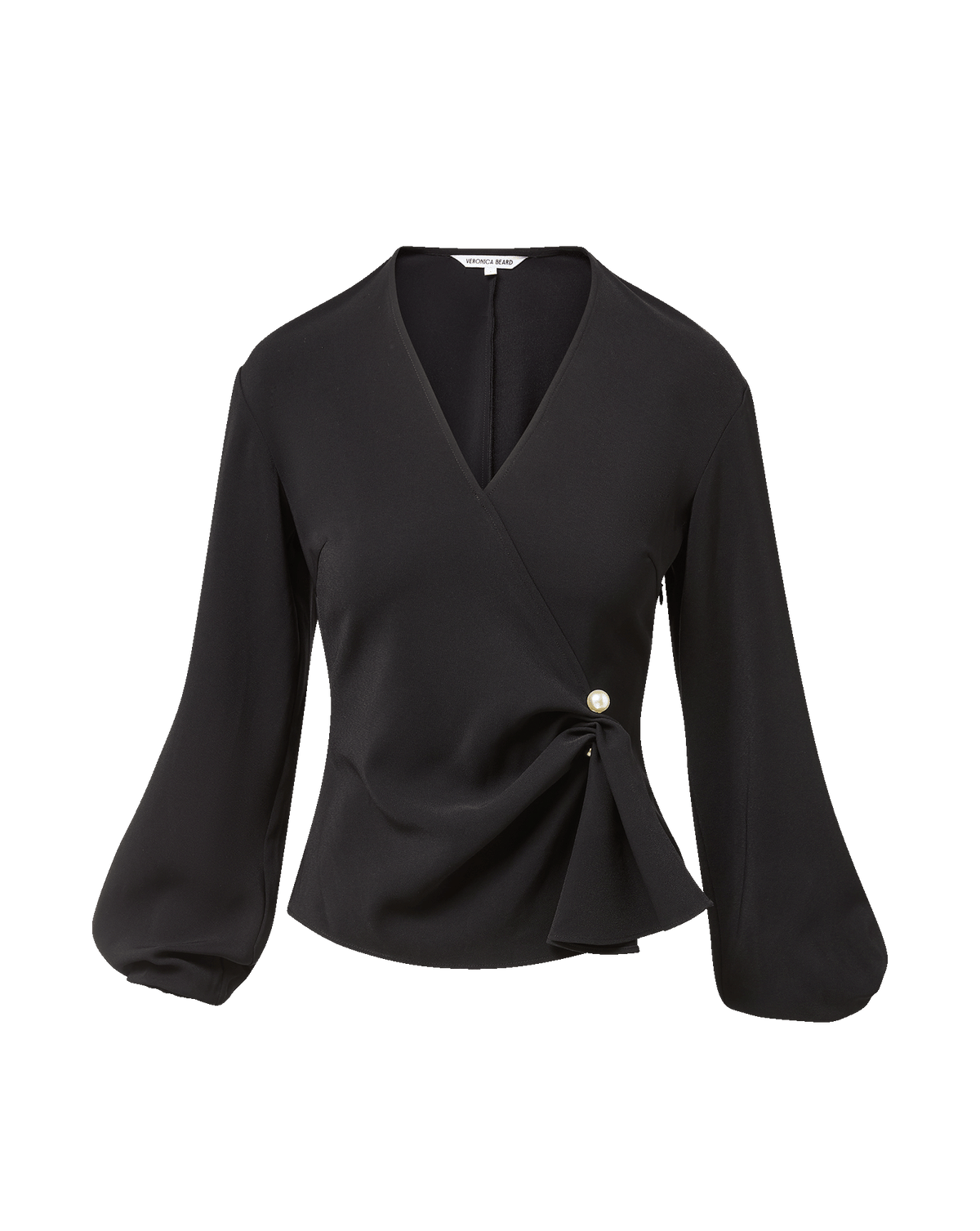 Veronica Beard | Drew Brooch Blouse in Black Black