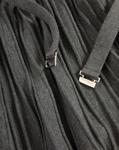 Veronica Beard | Elthea Belted A-Line Midi Dress in Charcoal Heather Grey Charcoal Heather Grey