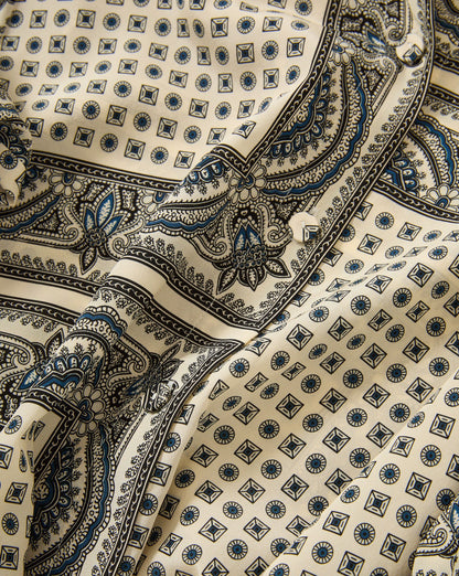Veronica Beard | Monique Button-Down Blouse in Ecru Scarf Print Multi Ecru Multi