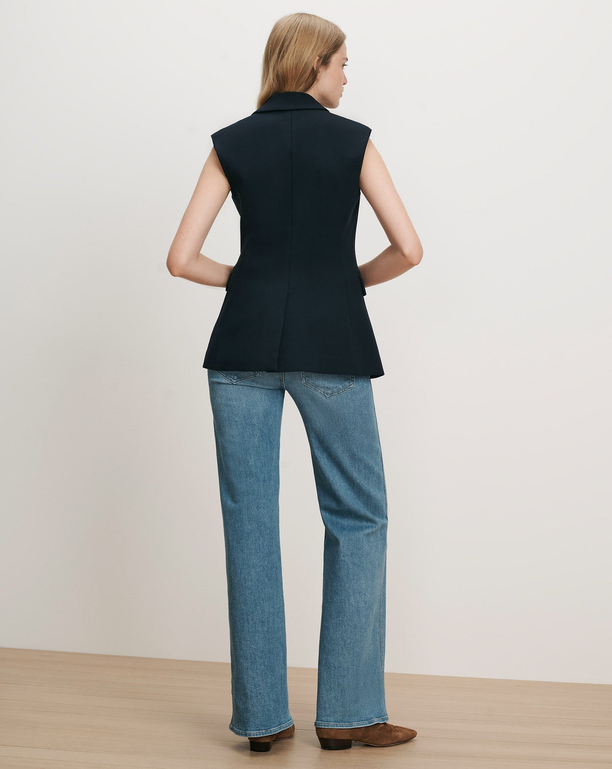 Veronica Beard | Miller Tailored Vest in Navy Navy