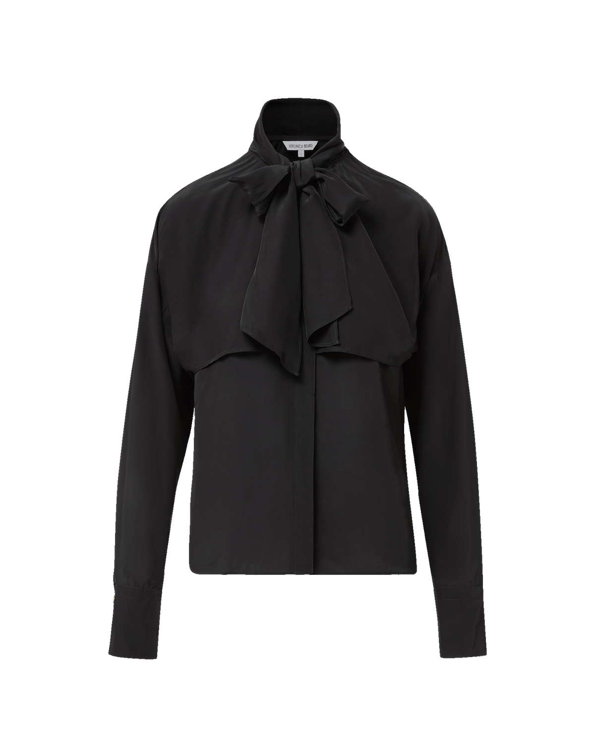 Veronica Beard | Darlis Scarf-Neck Blouse in Black Black