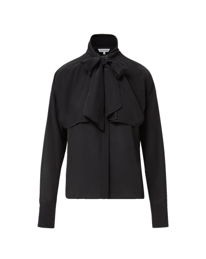 Veronica Beard | Darlis Scarf-Neck Blouse in Black Black