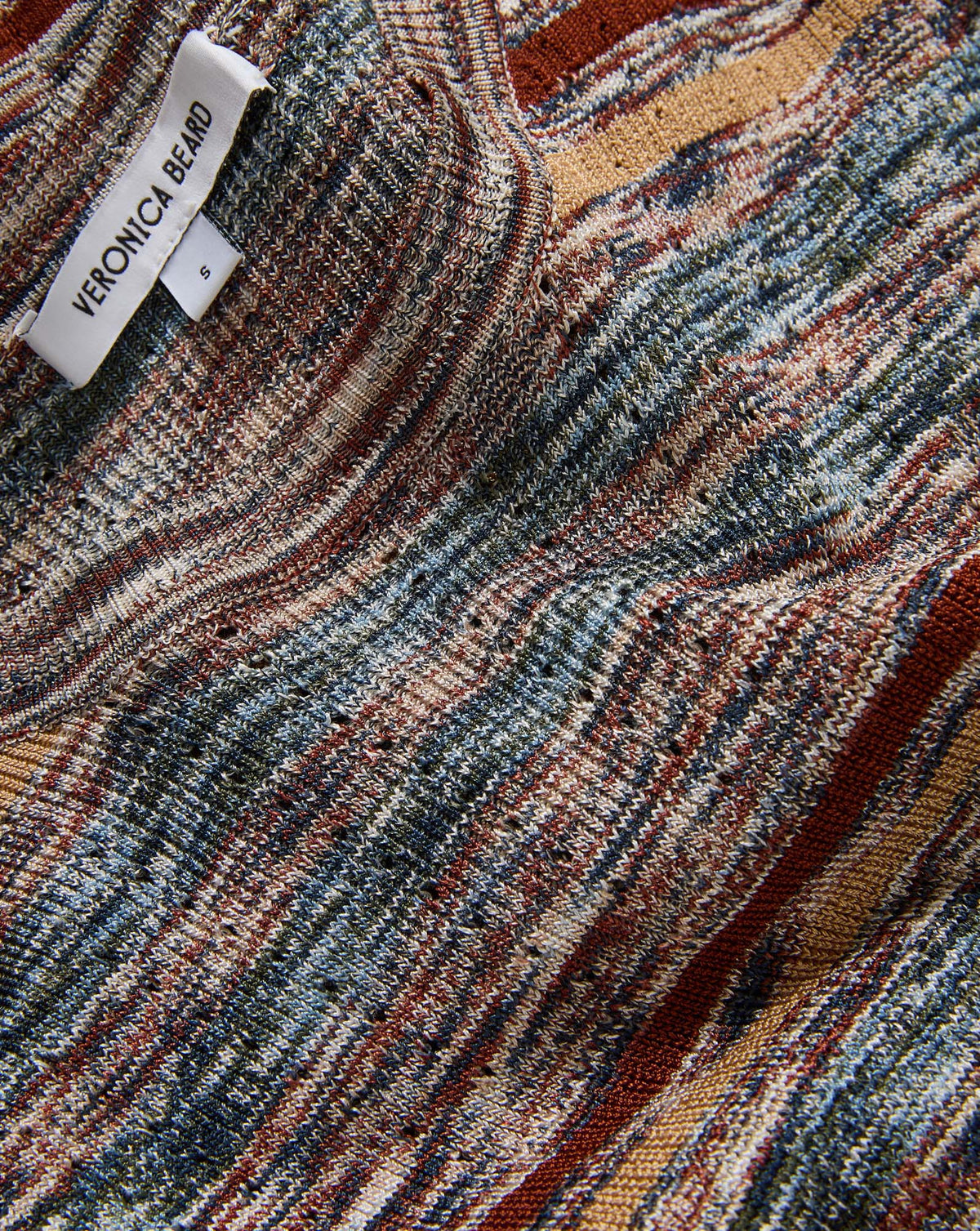 Veronica Beard | Nami Knit Midi Dress in Rust Multicolor Rust Multi
