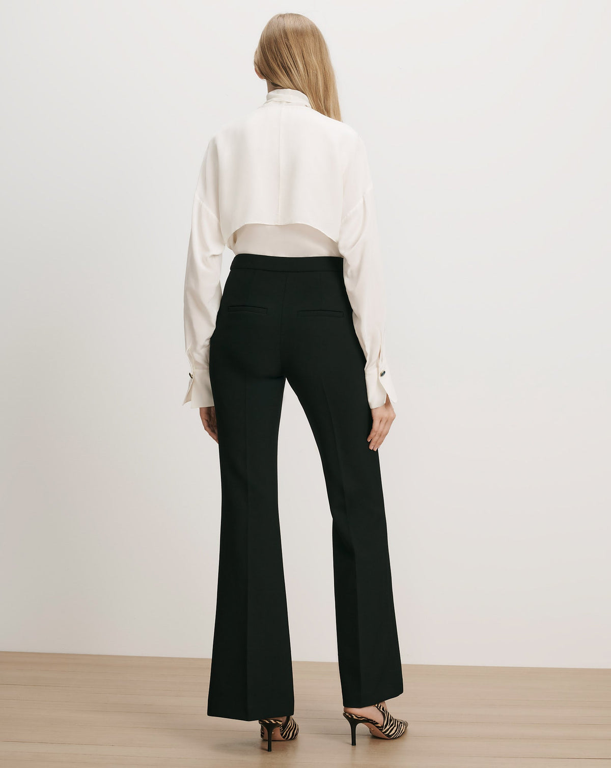 Veronica Beard | Darlis Scarf-Neck Blouse in Dove White Dove White