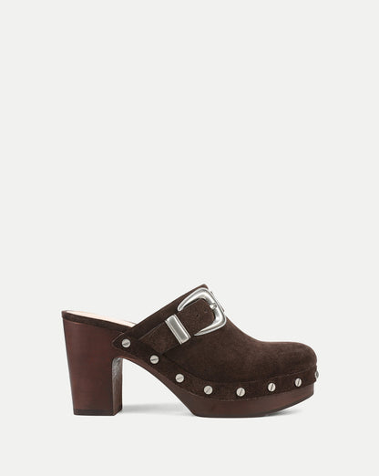 Veronica Beard | Larken Platform Clog in Espresso Brown Espresso