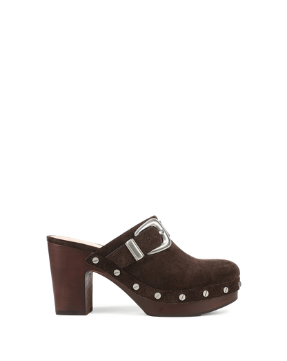 Veronica Beard | Larken Platform Clog in Espresso Brown Espresso