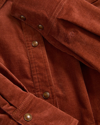 Veronica Beard | Evren Corduroy Mini Dress in Rust Red Rust