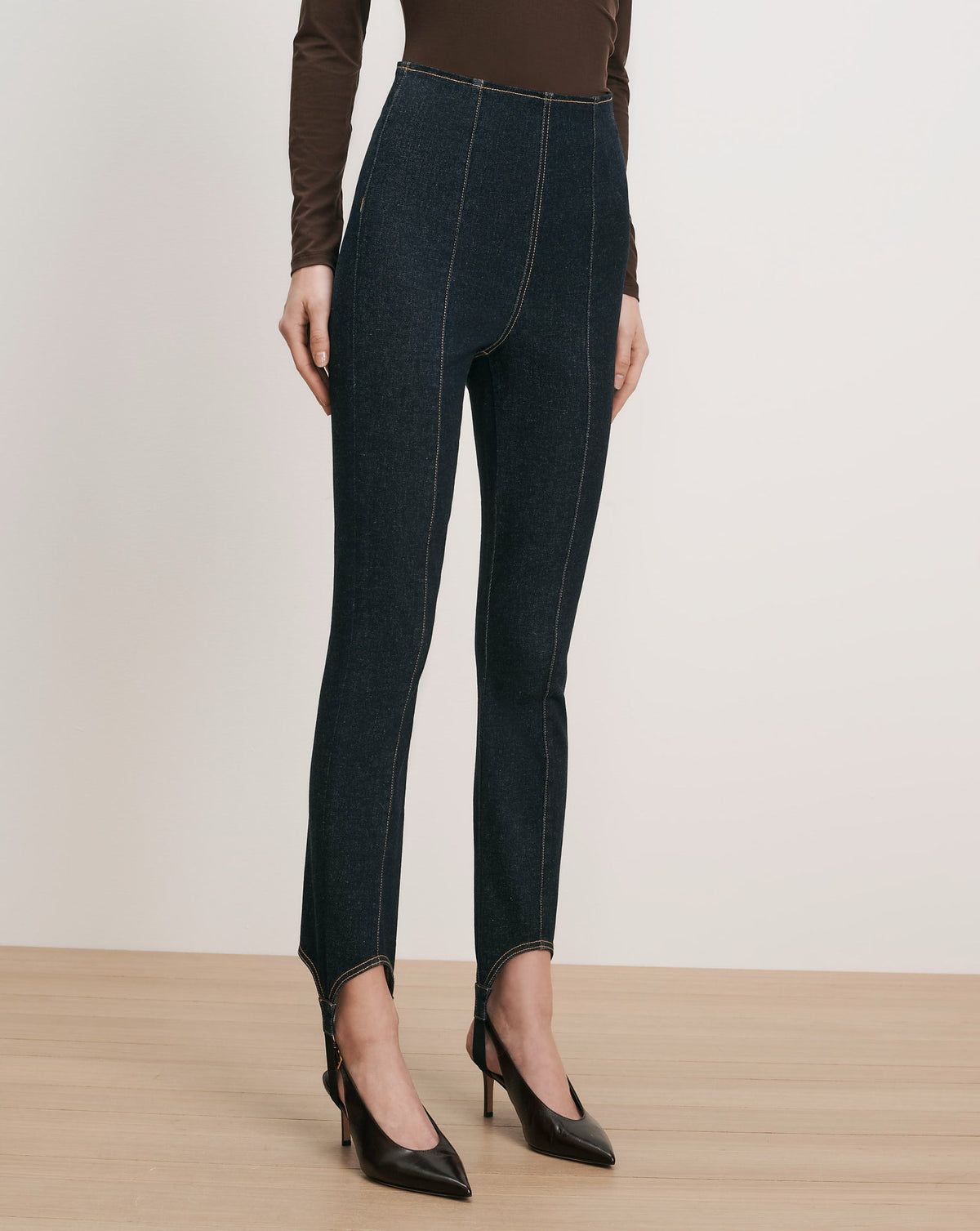 Veronica Beard | Lydia Ultra-Slim Stirrup Jean in Indigo Rinse Indigo Rinse
