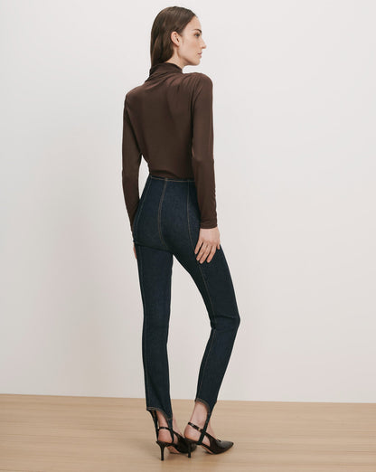 Veronica Beard | Lydia Ultra-Slim Stirrup Jean in Indigo Rinse Indigo Rinse