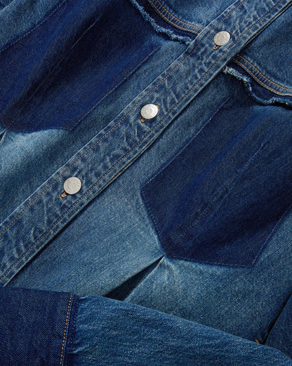 Veronica Beard | Weslia Denim Shacket in City Lights Blue City Lights
