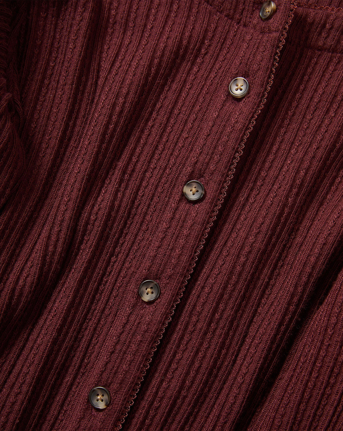Veronica Beard | Lira Pointelle Cardigan in Burgundy Burgundy