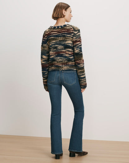 Veronica Beard | Monae Cardigan in Teal Bouclé Teal Multi