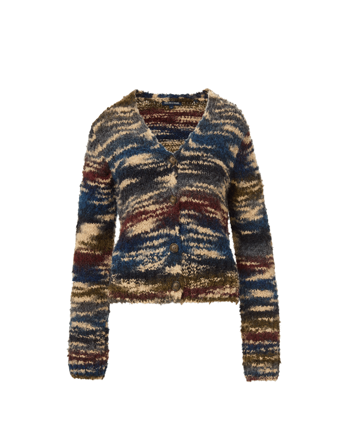 Veronica Beard | Monae Cardigan in Teal Bouclé Teal Multi