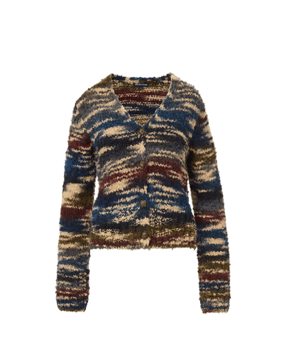 Veronica Beard | Monae Cardigan in Teal Bouclé Teal Multi
