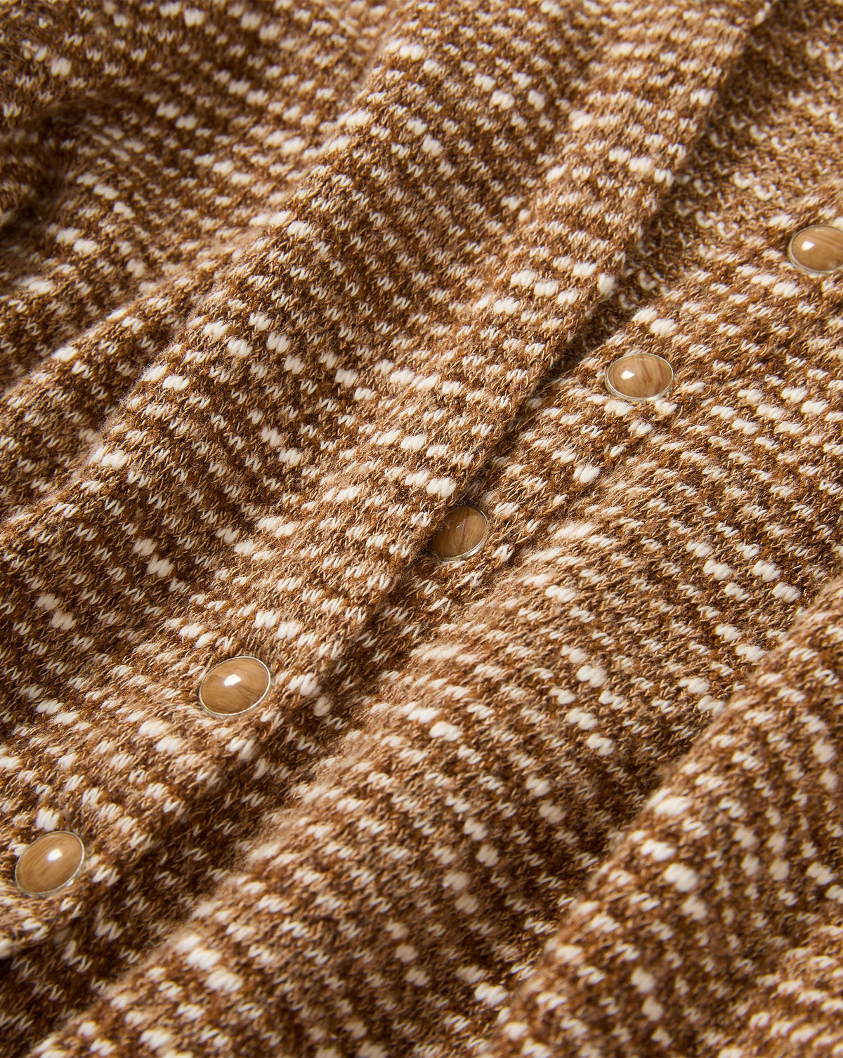 Veronica Beard | Drexler Henley Top in Tan Melange Acorn Melange