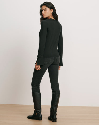 Veronica Beard | Zyris Key-Hole Top in Black Black