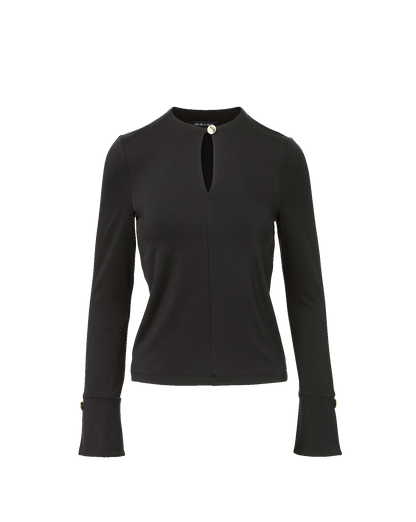 Veronica Beard | Zyris Key-Hole Top in Black Black