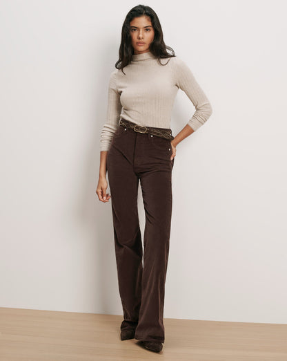Veronica Beard | Nadja Mock-Neck Top in Oatmeal Melange Oatmeal Melange