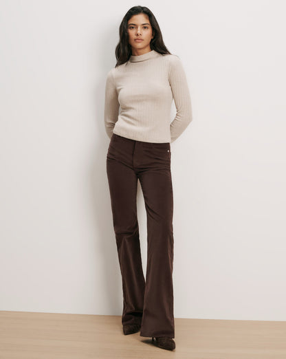 Veronica Beard | Nadja Mock-Neck Top in Oatmeal Melange Oatmeal Melange
