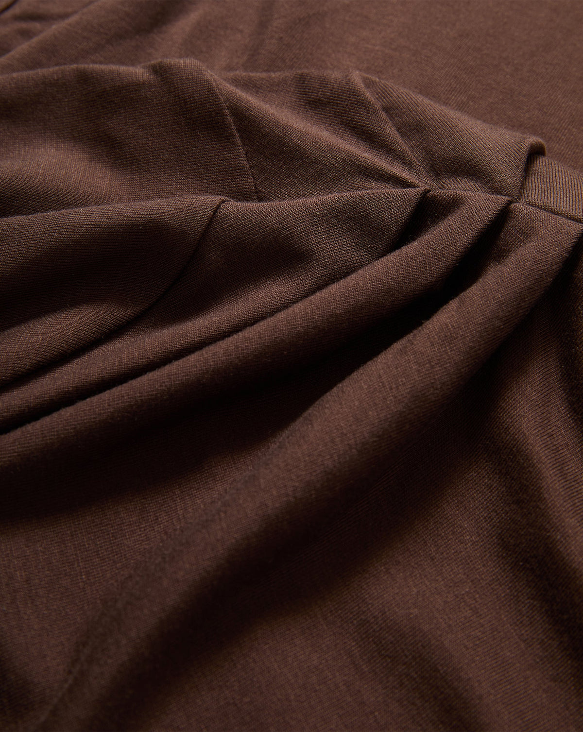 Veronica Beard | Mylie Mock-Neck Top in Dark Brown Espresso