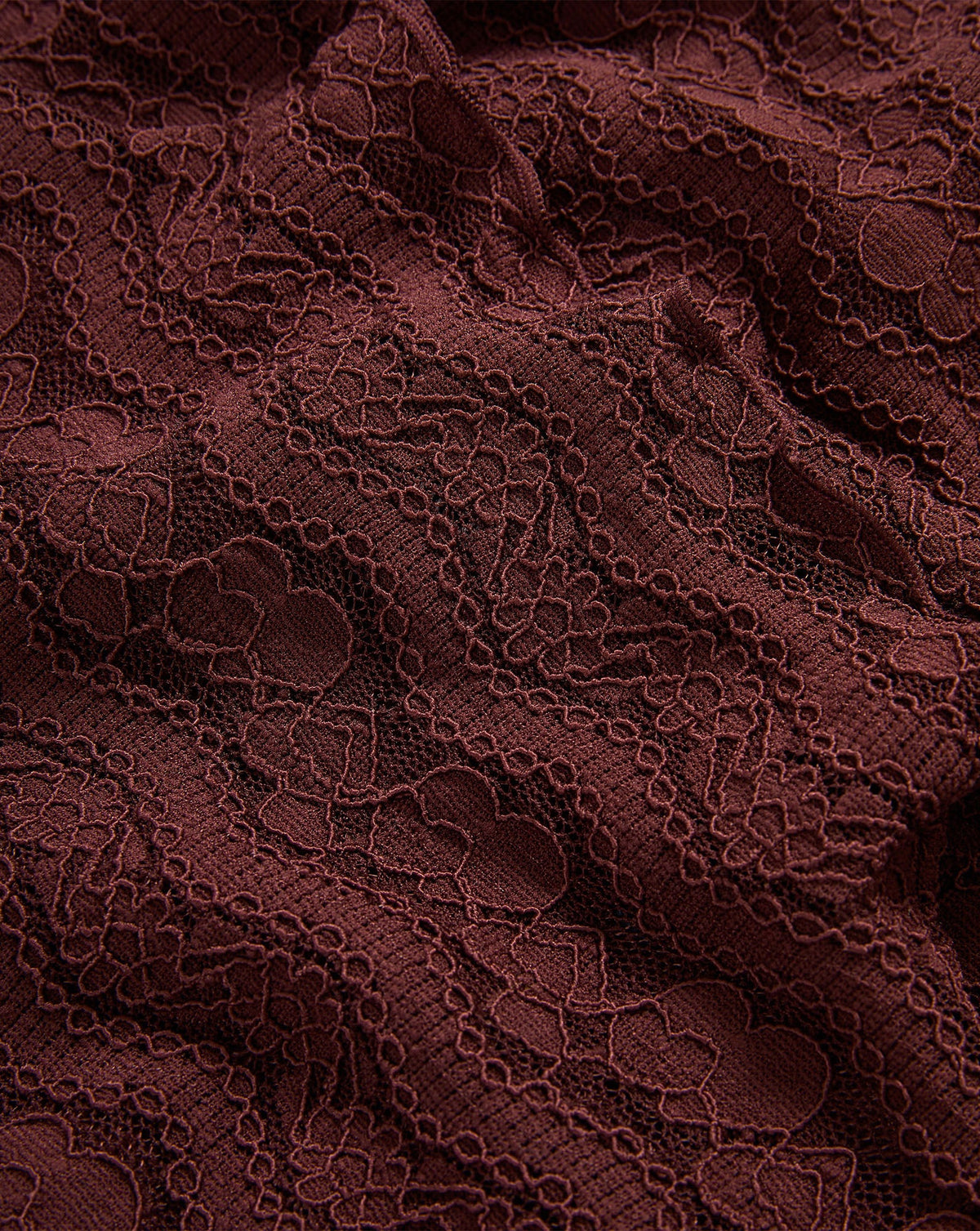 Veronica Beard | Alora Mock-Neck Lace Top in Burgundy Burgundy