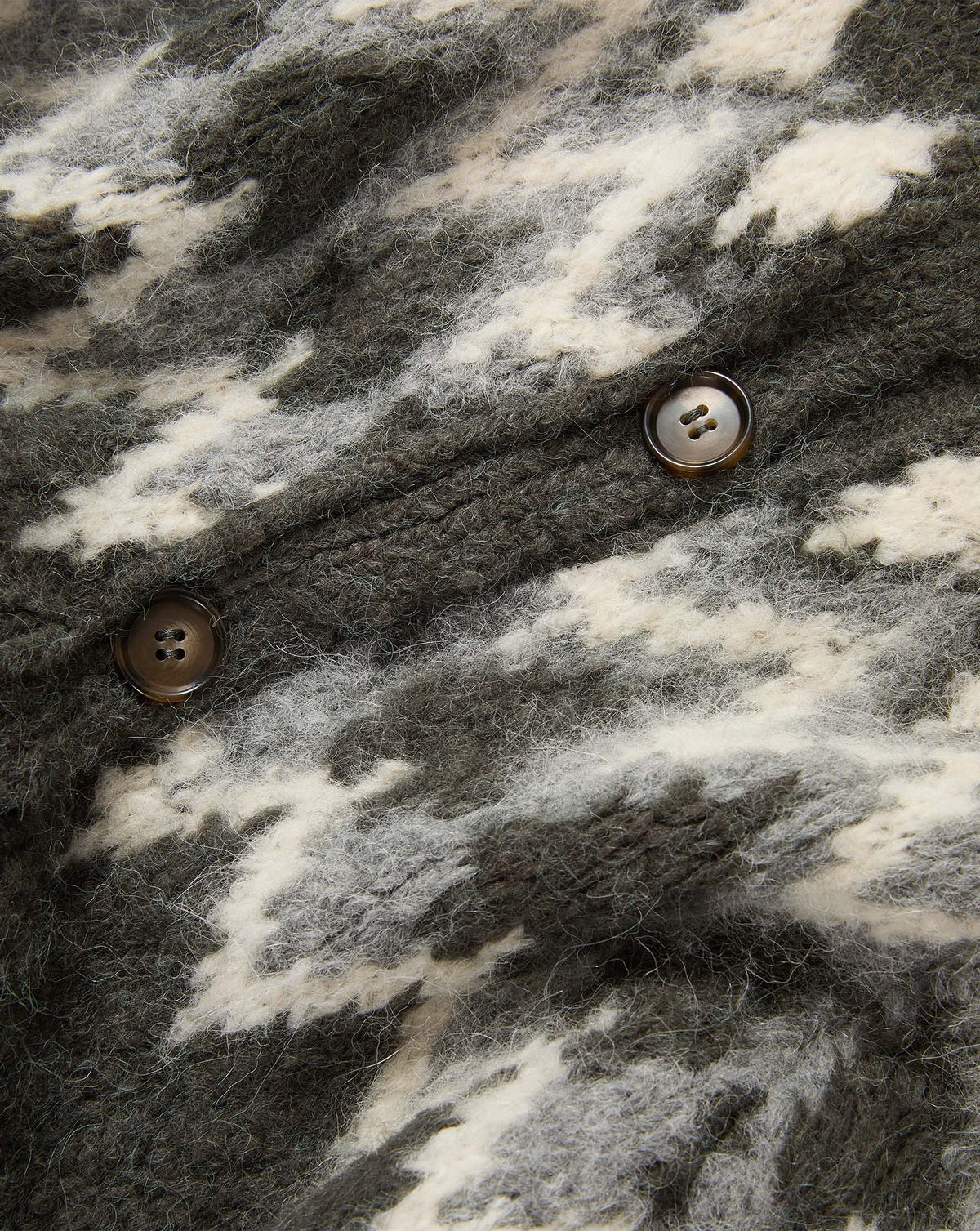 Veronica Beard | Christina Fair Isle Cardigan in Green Alpaca Blend Shadow Multi Green Shadow Multi