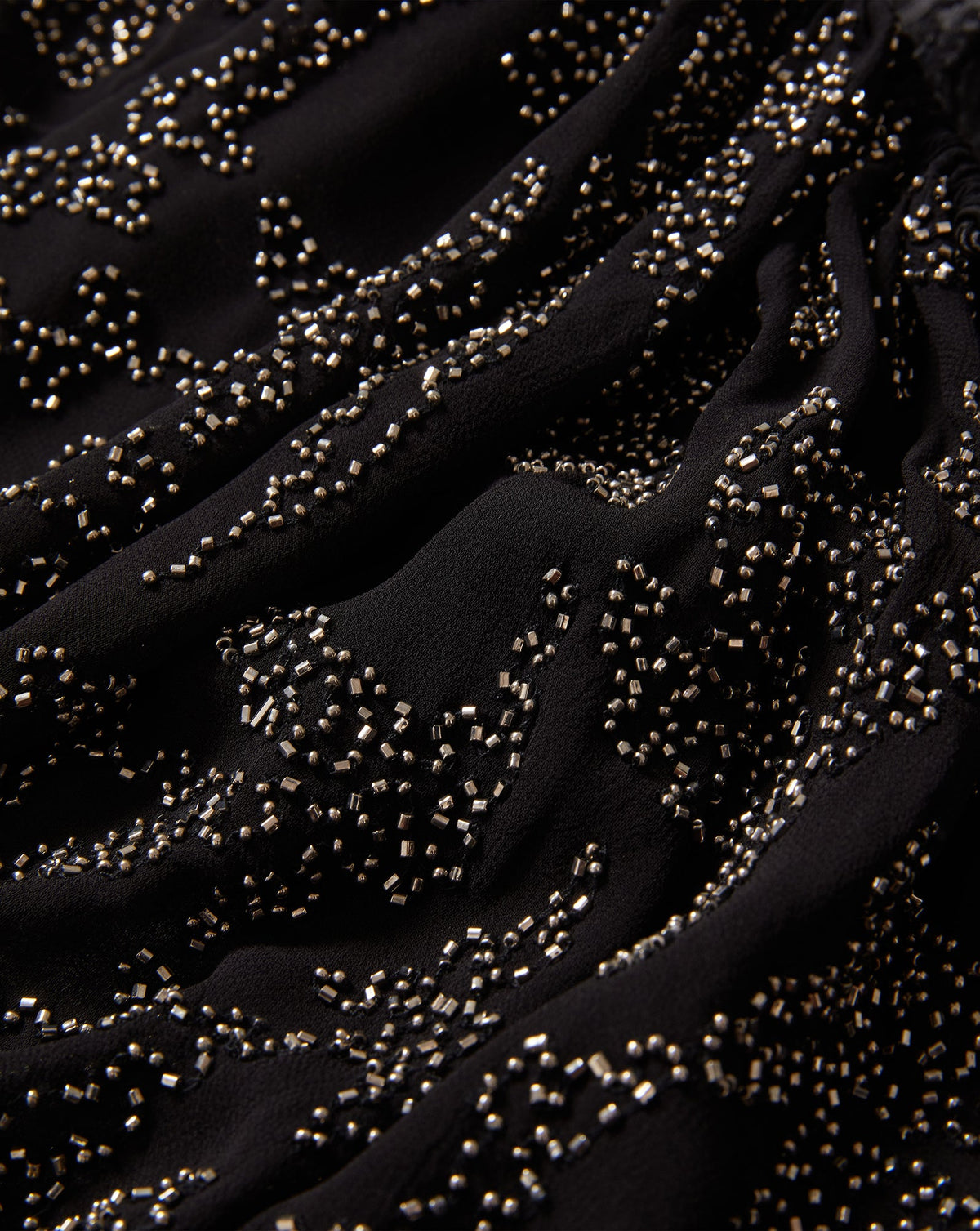 Veronica Beard | Marlena Beaded Long-Sleeve Blouse in Black Black