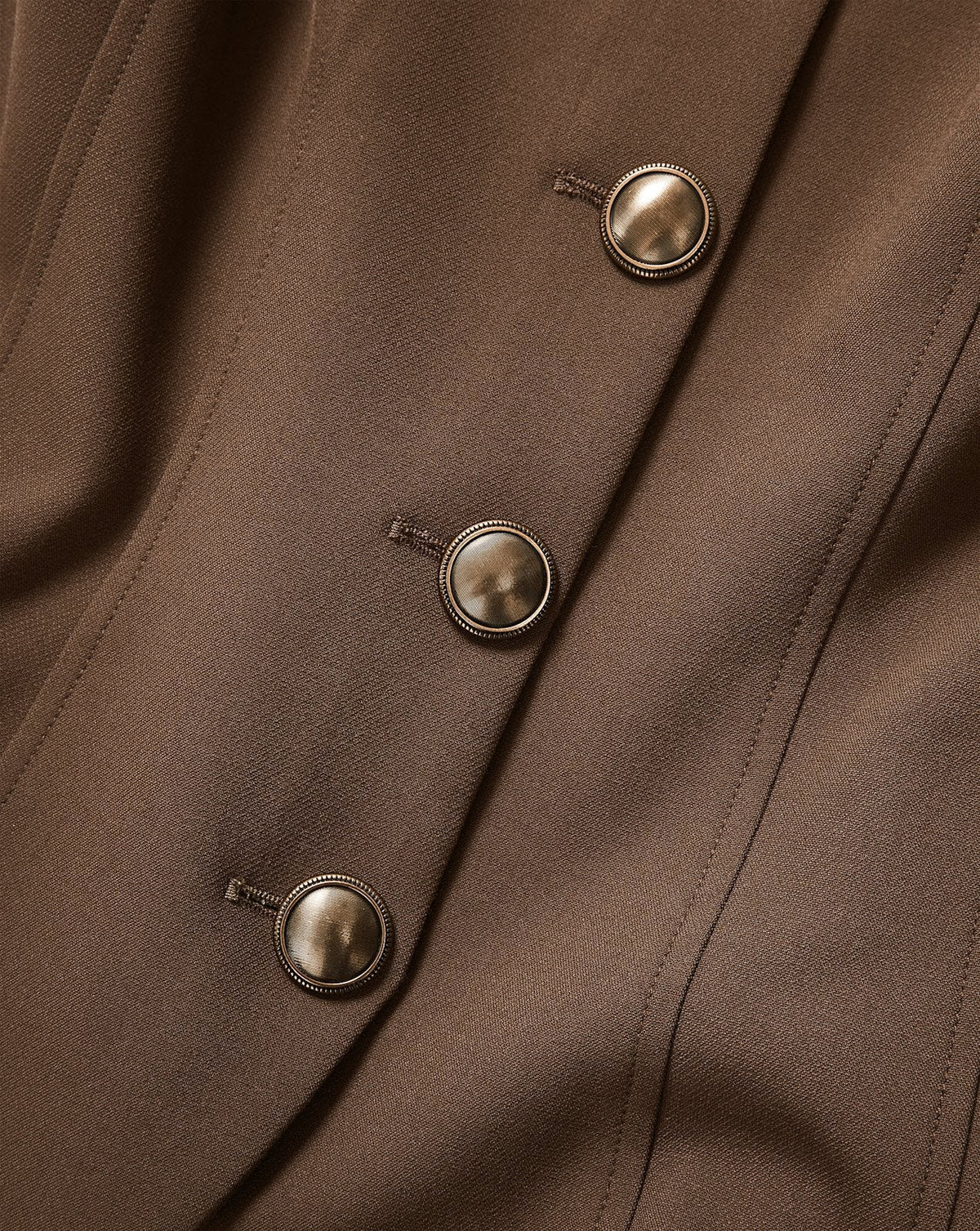 Veronica Beard | Liana Button-Up Vest in Brown Walnut Walnut