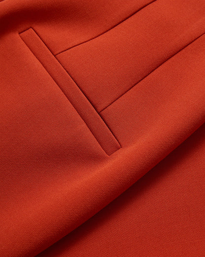 Veronica Beard | Stila Slim Cropped Pant in Carnelian Red Carnelian Red