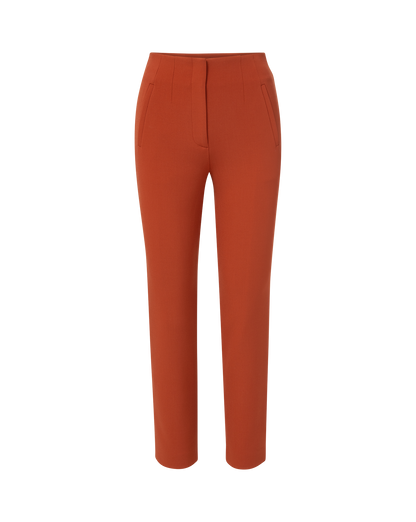 Veronica Beard | Stila Slim Cropped Pant in Carnelian Red Carnelian Red